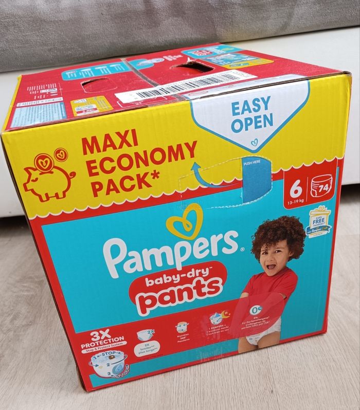 Couches PAMPERS Pants taille 6 🔸 Baby Dry ❤️ 1 CARTON NEUF - photo numéro 4