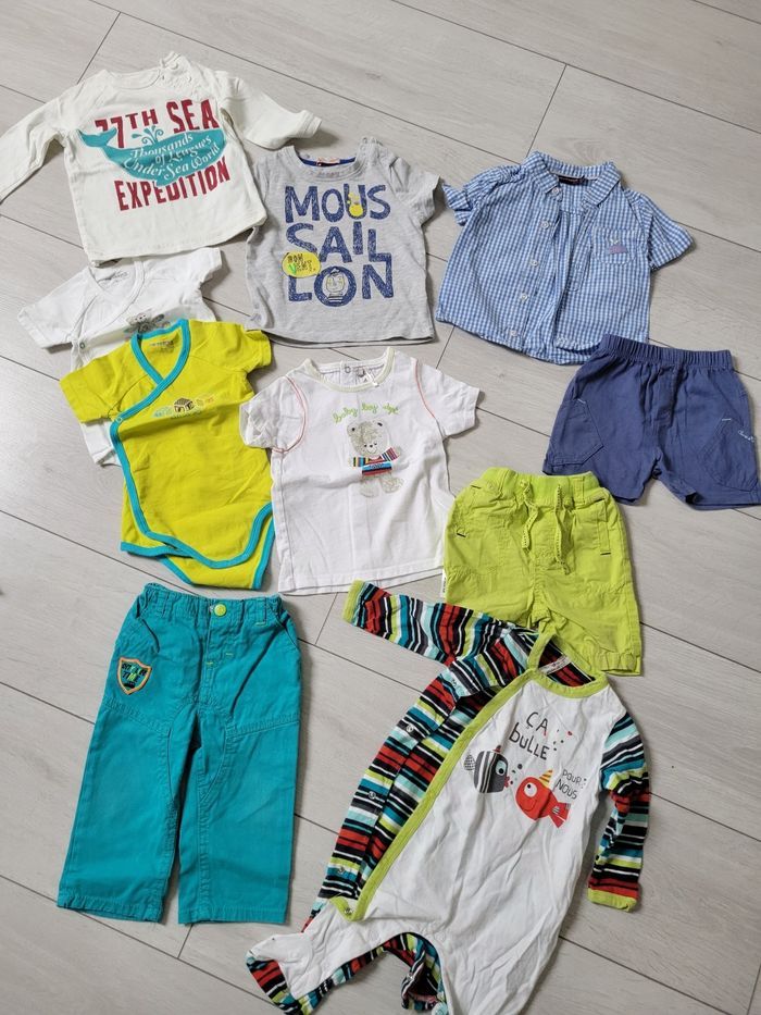 Lot vêtements été garçon 9 mois 71 cm