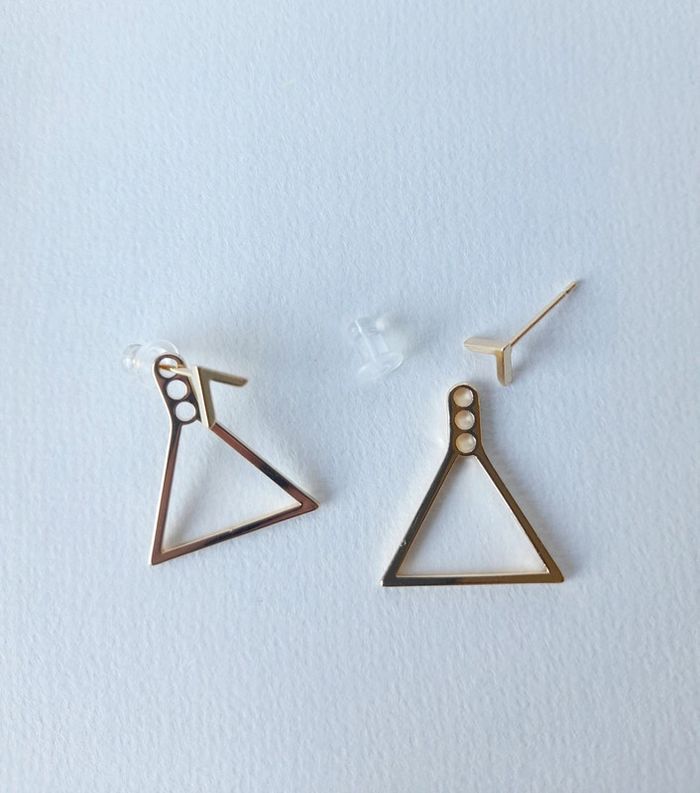 Boucle d oreilles triangle original - photo numéro 2