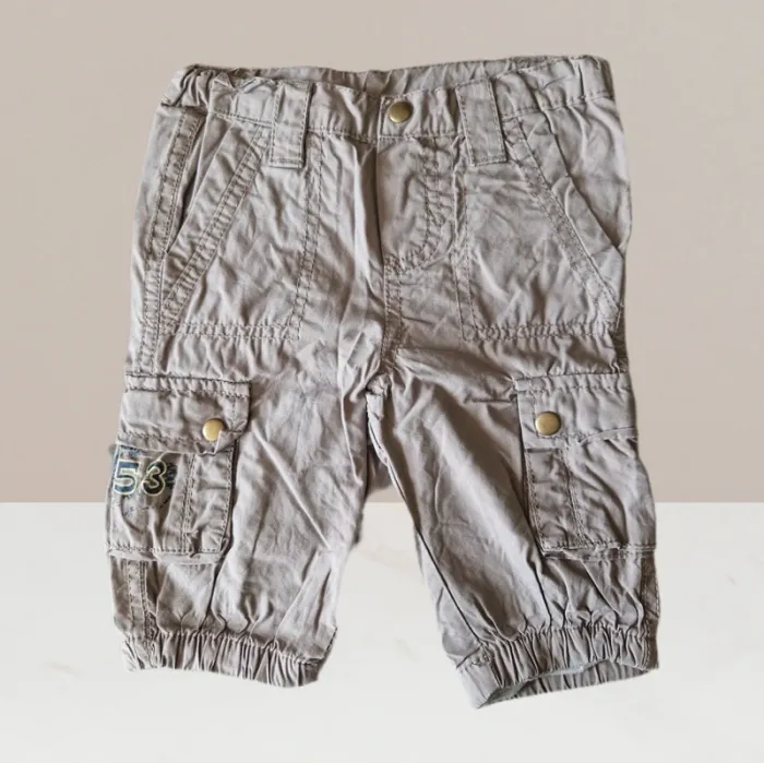 Pantalon cargo beige - Tissaia - Taille 6 mois - photo numéro 2