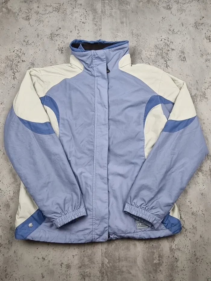 Doudoune doublée LL Bean bleu – Taille M Femme (mesures en photos)