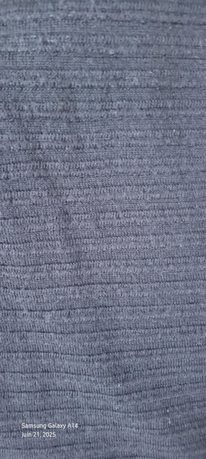 Débardeur long aspect laine avec rayures col rond noir femme M source - photo numéro 16