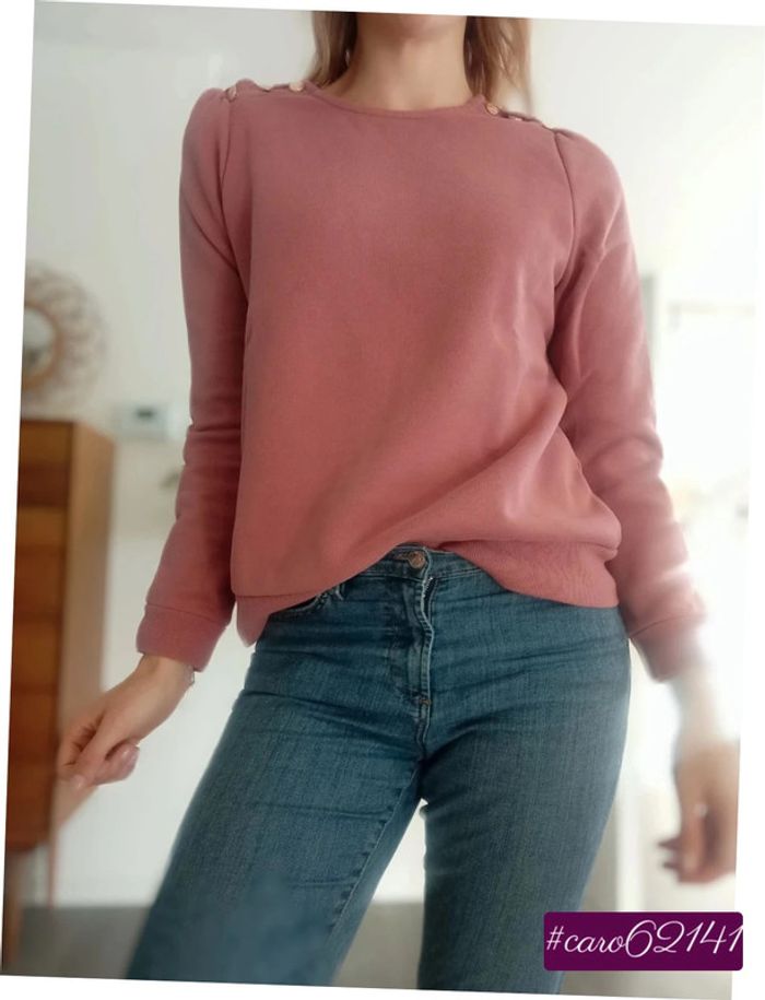 Sweat vieux rose Kiabi taille M