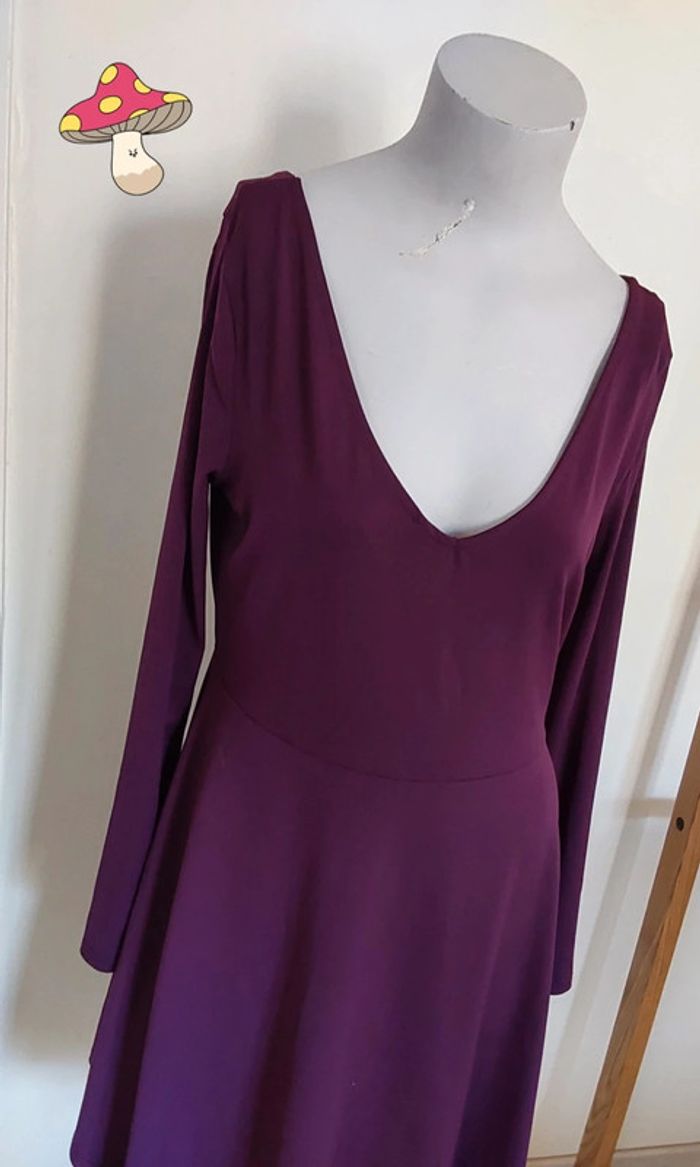 Robe fluide violette prune H&M  T40 - photo numéro 2