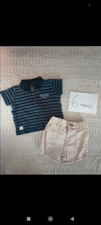 Ensemble polo et short assorti taille 6 mois