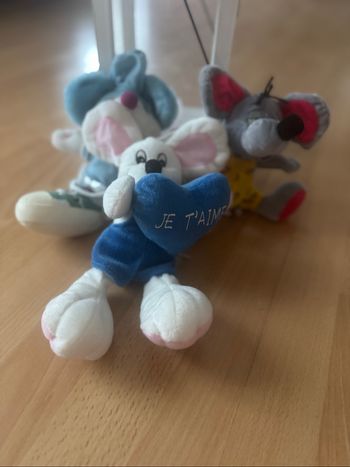 Lot de 3 peluches souris