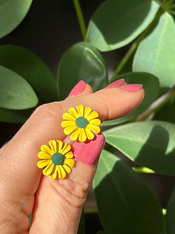 Boucles d’oreilles, marguerites