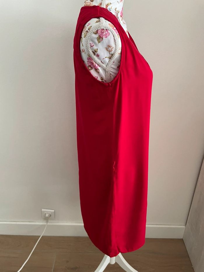 Robe droite rouge fluide - photo numéro 3