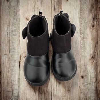 🌸 Jolie petite bottine noir avec noeud papillon - Taille grand 28 🌸