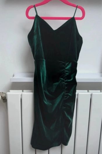 Robe en velours vert sapin SHEIN 8 ans