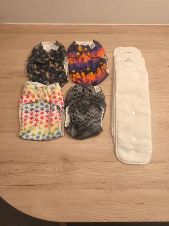 Lot couche lavable te2 mama koala et leurs inserts 