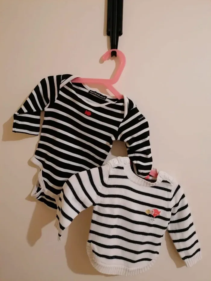 Pull et body marinière 6 mois