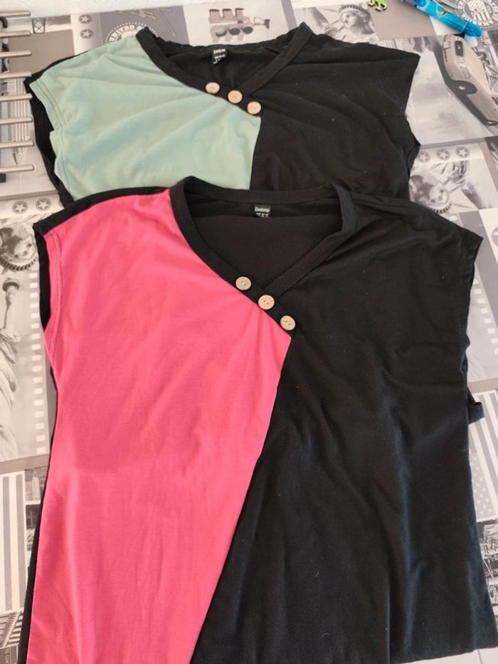 2 tee shirt manches courtes
