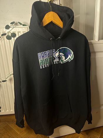 Sweat pulls capuche universitaire basketball noir - Taille XL