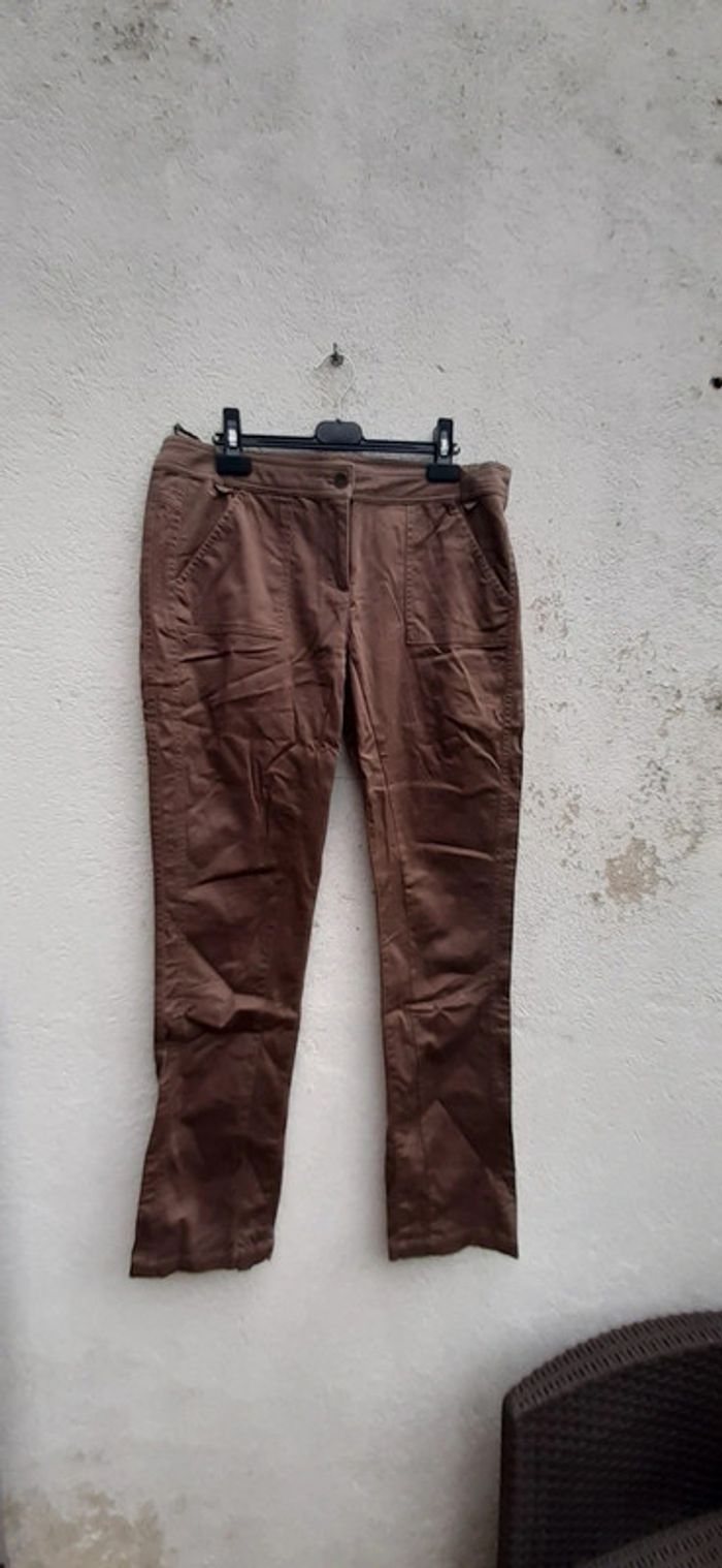 Pantalon en toile brun/ marron taille 44