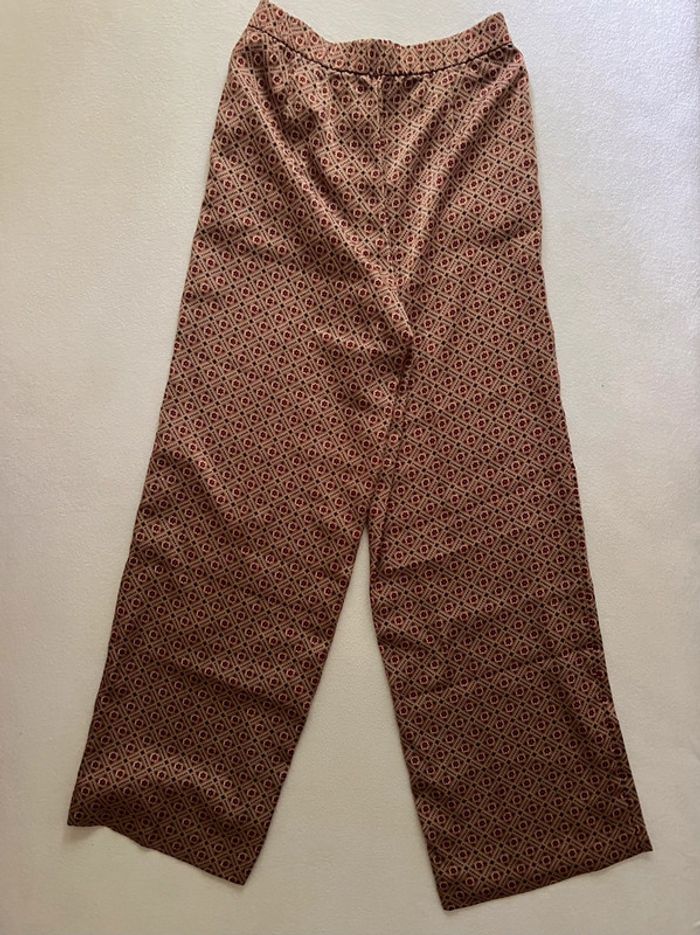 Pantalon taille haute fluide imprimé Zara M - photo numéro 6