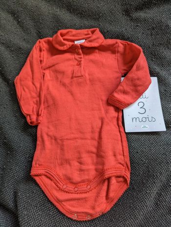 Body col claudine - Petit Bateau - 3 mois