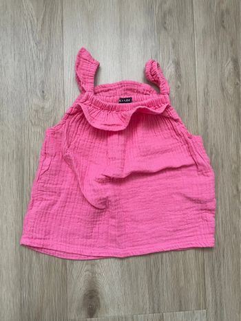 Débardeur Kiabi rose gaz de coton 12 mois