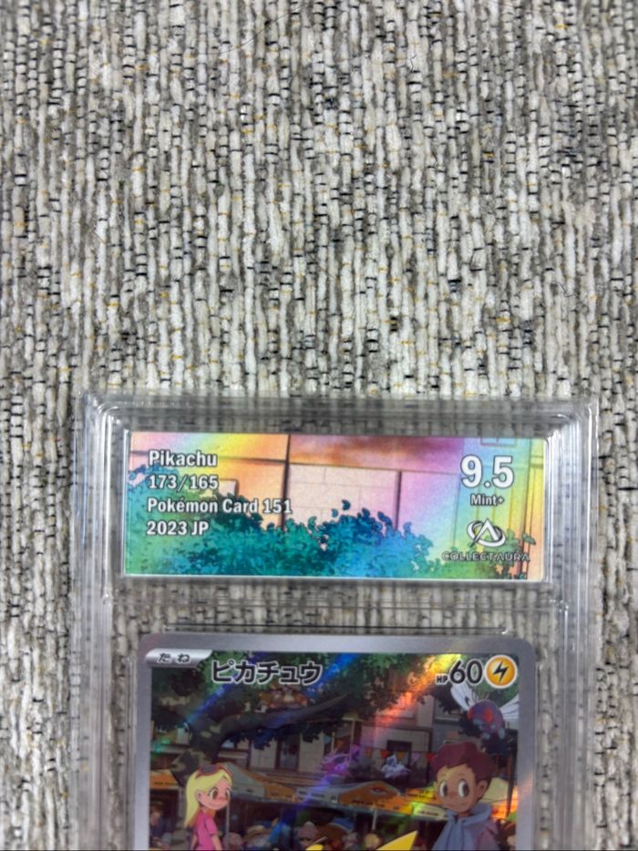 Carte Pokémon Japonaise Pikachu 173/165 Gradée Collect Aura 9.5 - photo numéro 2