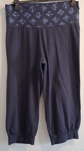 Legging large et court bleu marine