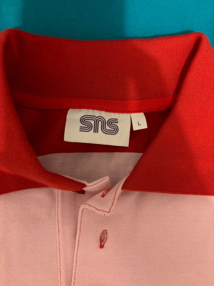 Polo SNS rouge et rose - photo numéro 2