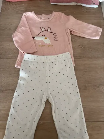 Pyjama 2 pièces bébé fille 12mois