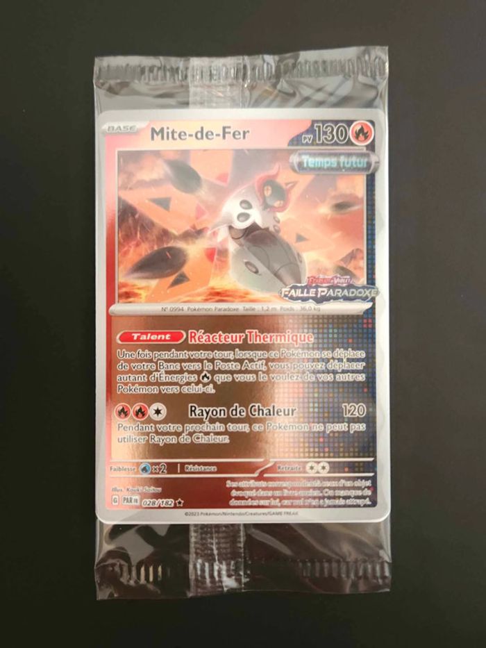 Carte Pokémon Lite de Fer Promo 028/182 Faille Paradoxe