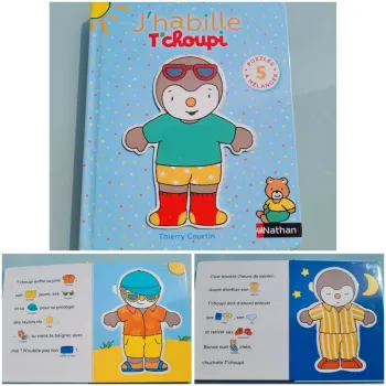 Livre 5 puzzles 2 pièces : J'habille T'choupi