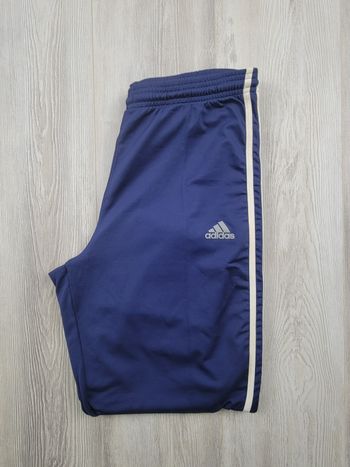 Jogging Adidas bleu 3 bandes – M