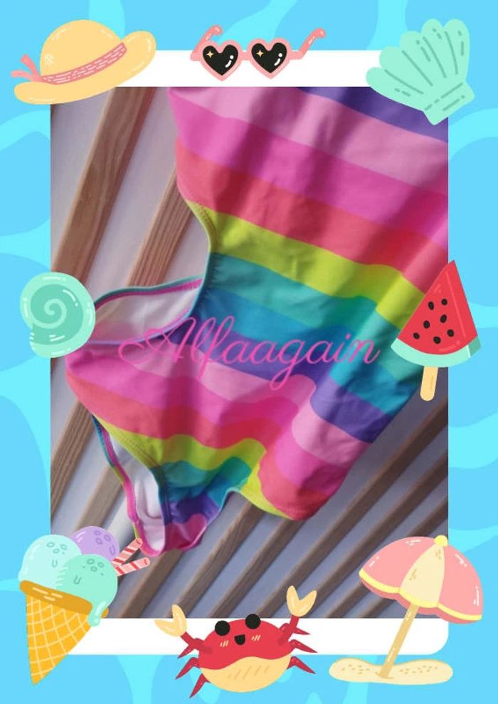 Maillot de bain coloré neuf 10ans - photo numéro 2