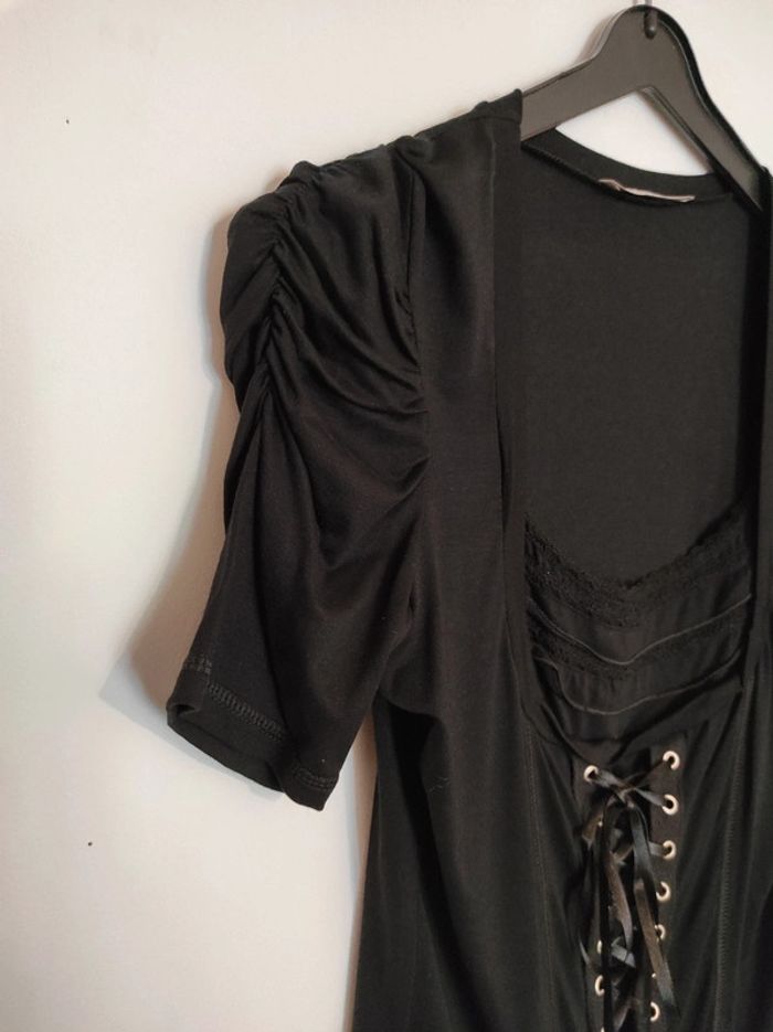 Haut noir à lacets - photo numéro 3