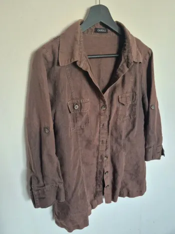 chemise 100% lin Caroll taille 42