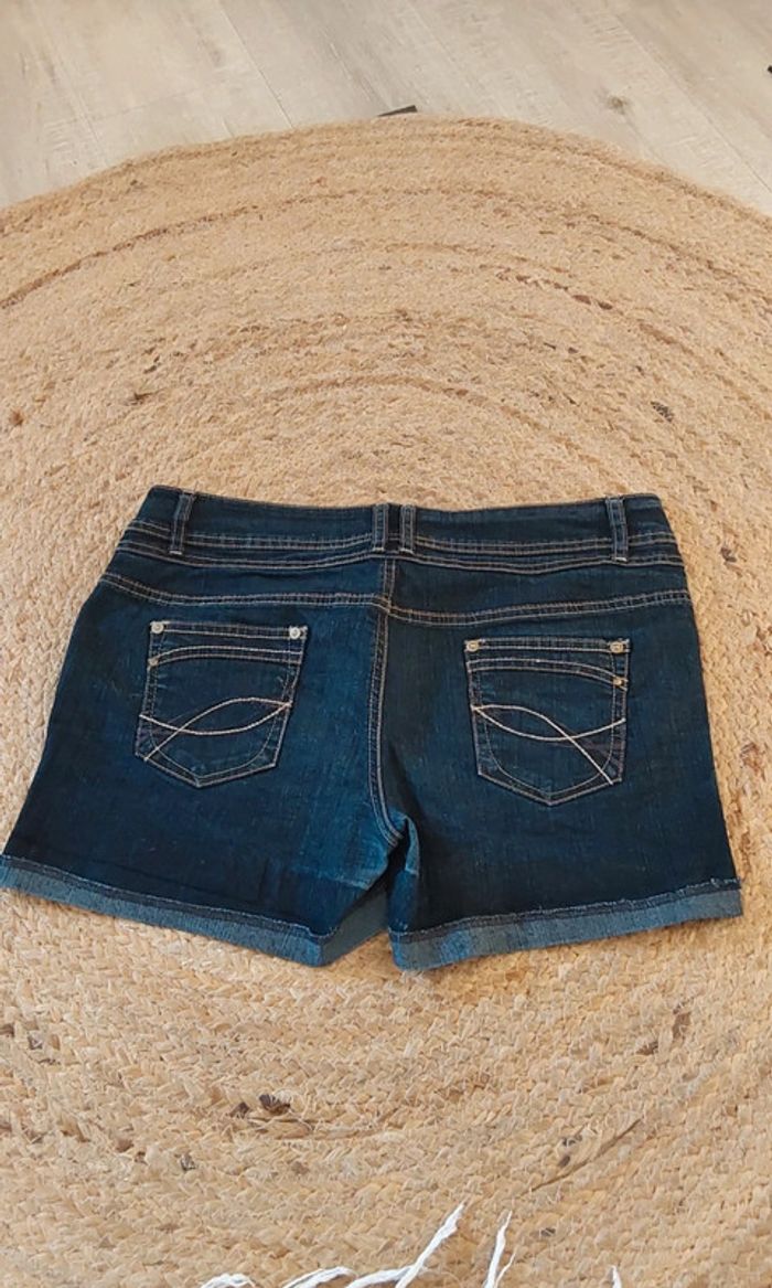 Lot de 3 shorts jean coton  bleu marron Taille 42 - photo numéro 9