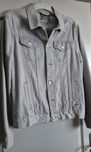 Veste jean grise homme