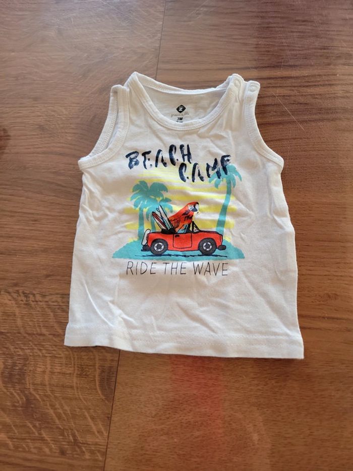 Lot de 4 tee-shirts manches courtes et 2 débardeurs garçon 3 mois - photo numéro 10