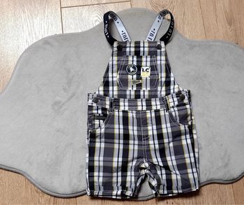 combishort / salopette courte lulu castagnette 12 mois, neuve jamais portée