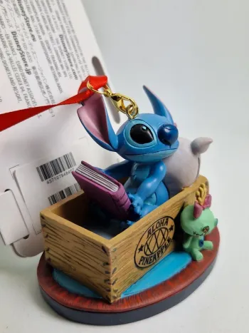 D259 Stitch Sketchbook Ornament, Lilo & Stitch Figurine