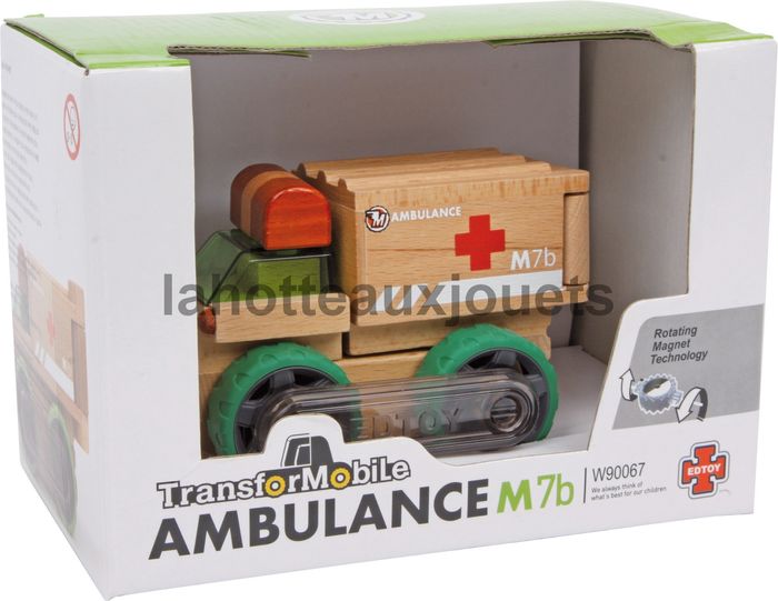 CAMION AMBULANCE EN BOIS SMALL FOOT LEGLER N° 6835 - photo numéro 5