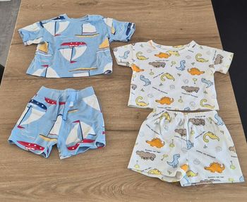 Lot pyjamas 2 pièces été 12 mois
