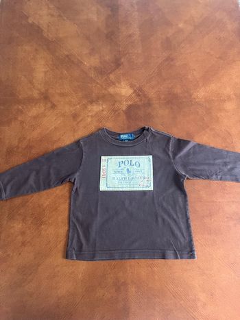 T-shirt Manches longues Polo Ralph Lauren 2 ans marron 