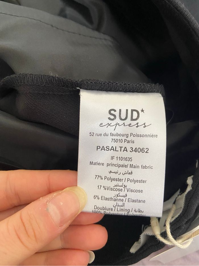 Pantalon noir à pinces taille haute – T40 – Neuf avec étiquette – Sud Express - photo numéro 5