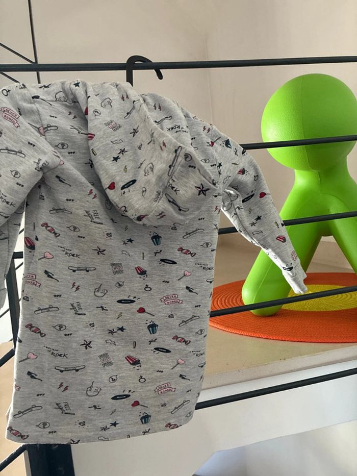 Robe à capuche décontractée vertbaudet style sweat 5 ans - photo numéro 4