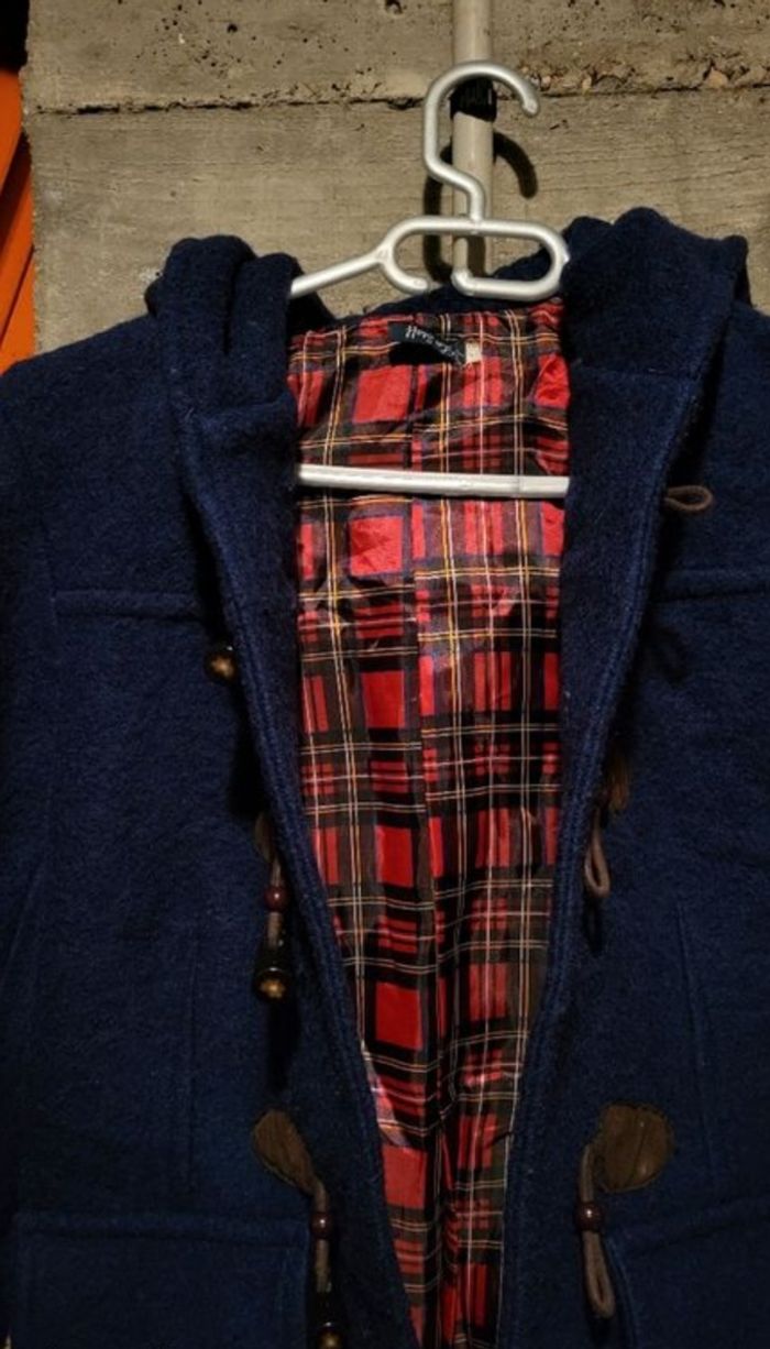 Manteau bleu marine avec capuche - photo numéro 2