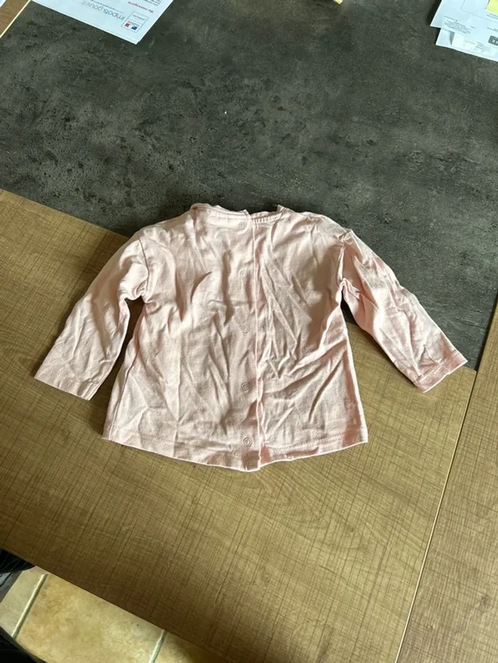 T-shirt manches longues Panpan bébé fille, Disney baby ,9 mois - photo numéro 3