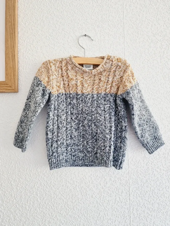 Tape À L'Œil - Pull en tricot, longues manches (18 mois) - photo numéro 2