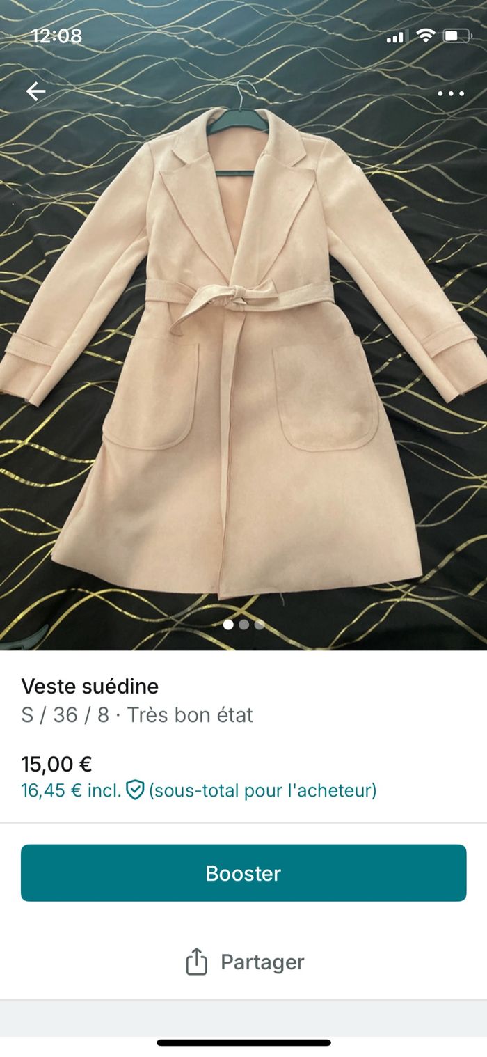 Veste suédine - photo numéro 2