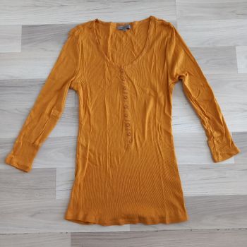 Chemisier femme à manches longues moutarde taille M Tex Woman