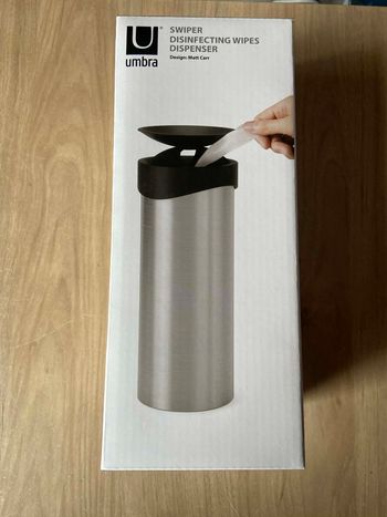 Umbra distributeur de lingettes / mouchoirs en acier inoxydable gris 
Neuf