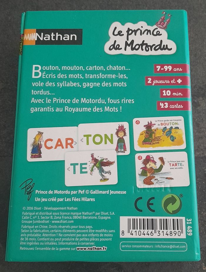 Jeu de cartes le prince de motordu - photo numéro 3