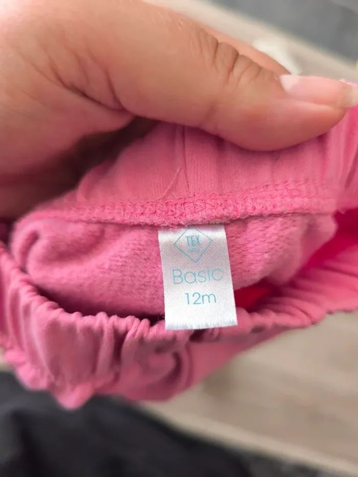 Ensemble de jogging blanc et rose pour fille - photo numéro 3